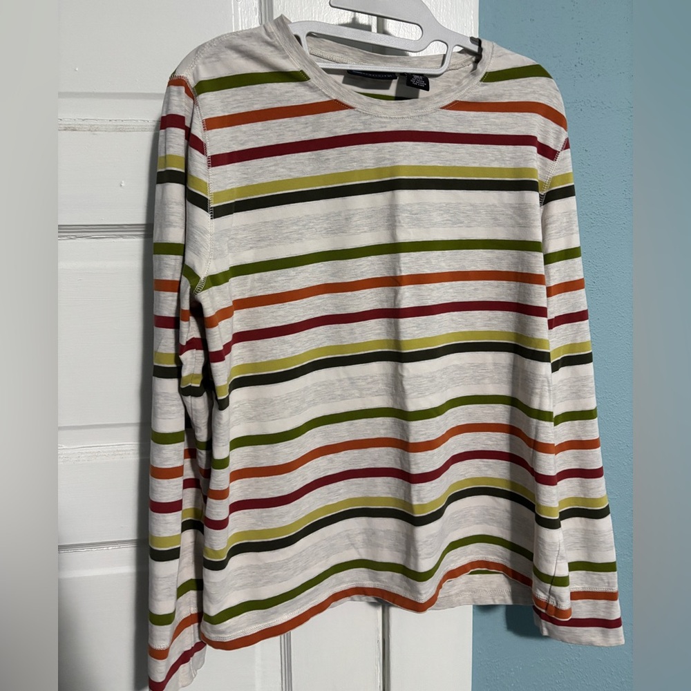Relativity Multicolor striped comfy long sleeve tee
